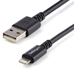 StarTech 3m 10ft Long Black Apple Lightning to USB Cable