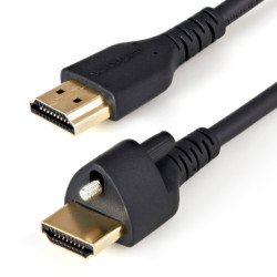 StarTech 1m (3ft) HDMI Cable with Locking Screw - 4K 60Hz HDR - High Speed