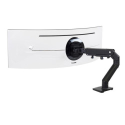 Ergotron HX Desk Curved Monitor Arm Mount with HD Pivot - Black