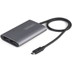 StarTech Thunderbolt 3 to Dual DisplayPort Adapter DP 1.4 - Dual 4K 60Hz or Single 8K/5K Thunderbolt 3 to DP Adapter - TB3 to 2x