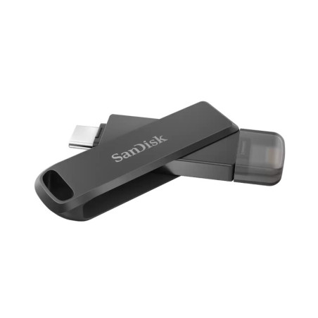 SanDisk Ixpand Flash Drive Luxe - Sdix70N 256GB - Black - Ios/Android - Lightning And Type C USB3.1 - 2Y