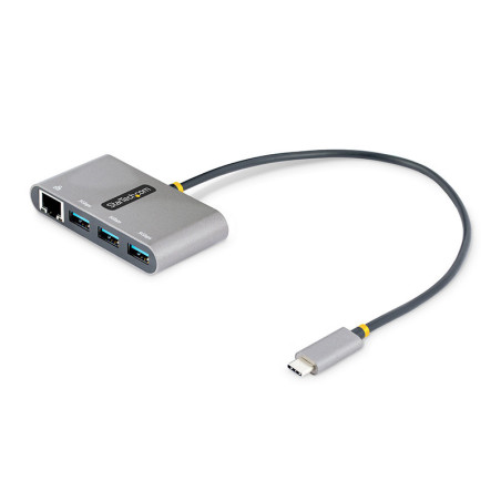 3-Port USB-C Hub with Ethernet Portable